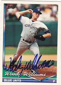 WOODY WILLIAMS TORONTO BLUE JAYS SIGNED CARD ST LOUIS CARDINALS PADRES ASTROS - Picture 1 of 1