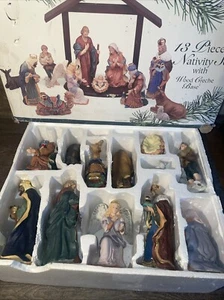 Kirkland Signature Series 13 Piece Porcelain Nativity Figure Set 75177 No Creche - Picture 1 of 10