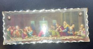 Marco Espejo Borde Piecrust LA ÚLTIMA CENA Jesús Cristiano De Colección Años 50 - Imagen 1 de 5