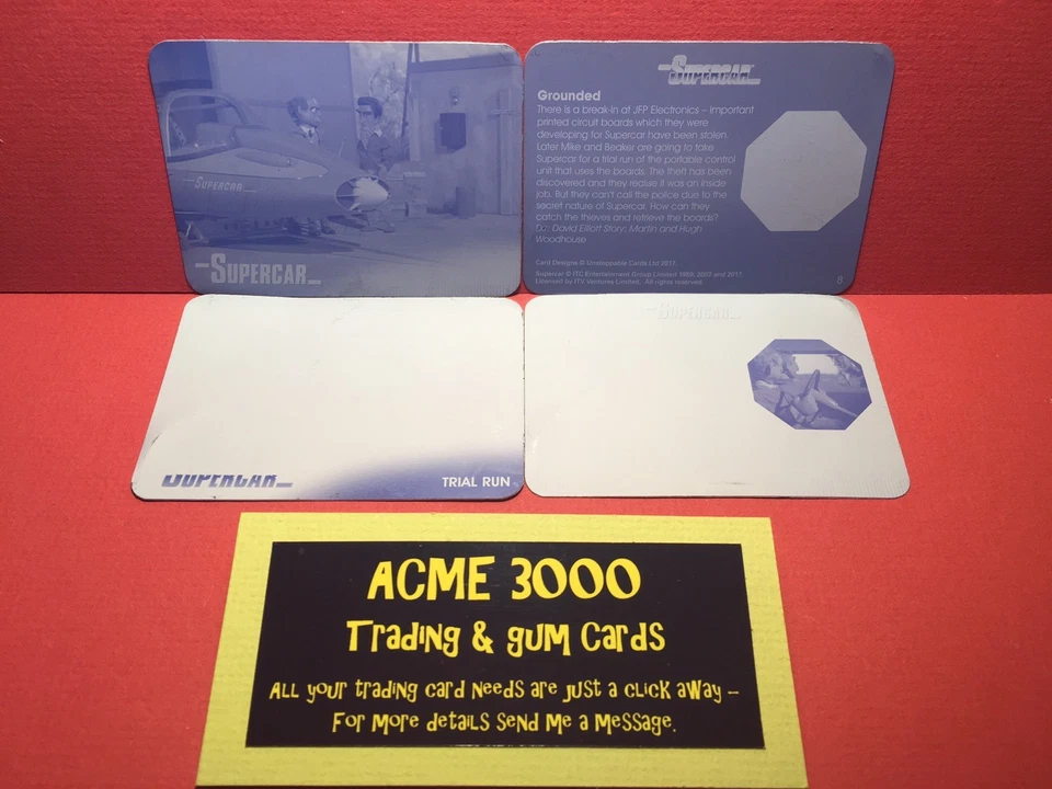 Unstoppable Gerry Anderson Collection SUPERCAR 4x Print Plate Matching Card 8 - Image 1 of 1