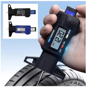 Digital Tyre Depth Gauge Tread Checker LCD Tool For Motorbike Car Van Bike - Foto 1 di 16