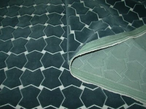 8 YARDS STROHEIM CUT VELVET GEOMETRIC UPHOLSTERY FABRIC FOR LESS - Picture 1 of 3