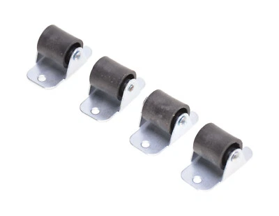 Aqbau® Set 4 x Kastenrolle Möbelrollen Rollen Bettkasten Räder Rad 18mm
