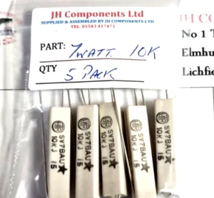 7 VATIOS 10K RESISTENCIA ALAMBRE AXIAL CERÁMICO ENROLLADO (PAQUETE DE 5) - Imagen 1 de 1
