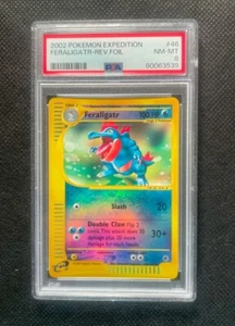 Pokémon FERALIGATR Expedición Holo Inversa PSA 8 Casi Nuevo - Imagen 1 de 2