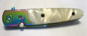 SALE! NIB MILSPEC USA YC-S8339WT Folder Pocket Knife Mother of Pearl 4" Handle   - Picture 1 of 10