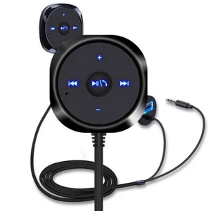 Wireless Bluetooth 3.5mm AUX Audio Stereo Music Home Car Receiver Adapter Mic US - Picture 1 of 11