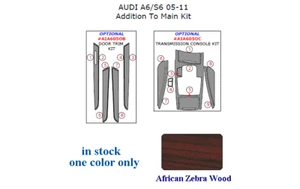 fits Audi A6 S6 05 06 07 08 09 10 11 addition to main kit african zebra wood - Picture 1 of 3