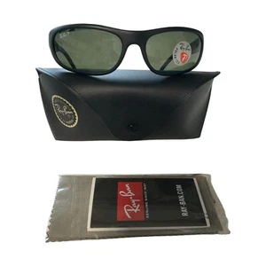 Gafas de sol Ray Ban Sport Wrap negro mate lentes verdes polarizadas RB 4033 (NUEVAS) - Imagen 1 de 20