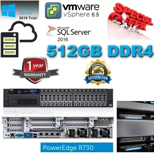 Dell PowerEdge R730 2x E5-2698v4 2.20GHz 512GB DDR4 H730P 2x750W 8xCADDY 2.5" - Picture 1 of 13
