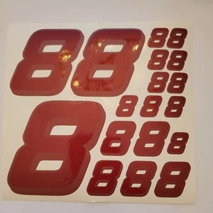 Metallic Burgandy w shadow #8's Racing Vinyl Decal Sheet 1/10-1/12DEFECTIVE BOXD - Picture 1 of 11