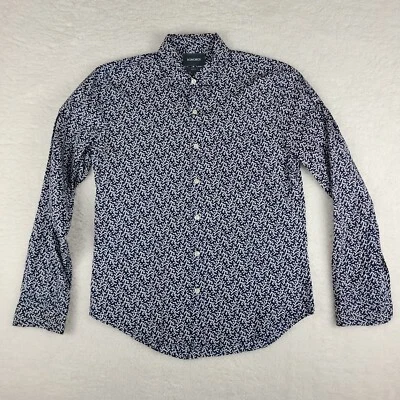 Bonobos Shirt Mens Small Blue White Geometric Standard Fit Dress Button Up - Image 1 of 4