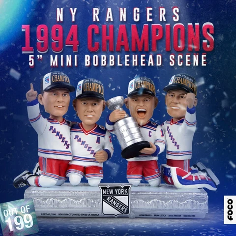 NEW YORK RANGERS 1994 Stanley Cup Champions Scene 5" Bobblehead #/199 NIB! Cover