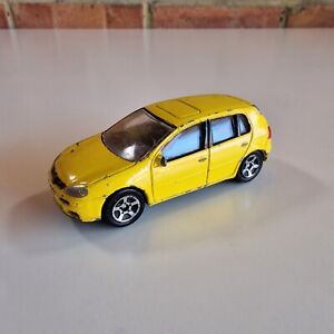 Realtoy VW Volkswagen Golf V Mk5 Diecast Metal Toy Car Vehicle Yellow VGC