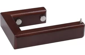 High Quality Wooden Wall Mounted Toilet Paper Roll Holder - Brown - Picture 1 of 6