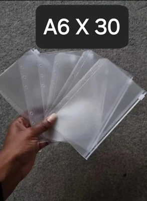A6 X 30 plastic Zip wallets Cash Stuffing - Image 1 of 4
