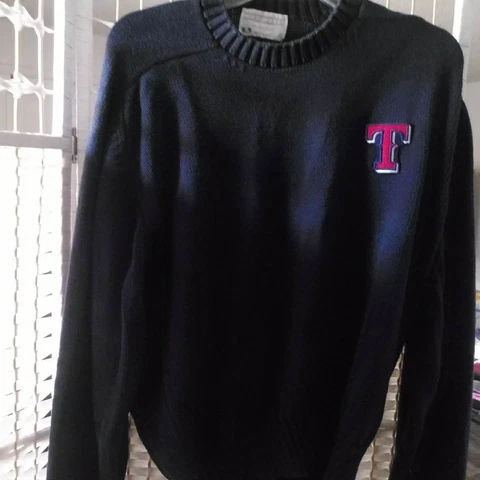 Texas Rangers MLB baseball, navy blue crew neck sweater, sz XL, LORD JEFF Cover