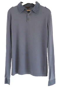 M/L Vtg 00s Ben Sherman Special Brew Gray Cotton Cashmere Blend Thin Sweater - Picture 1 of 8