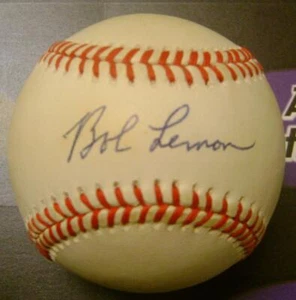 Bob Lemon autographed baseball (Yankees Indians Hall of Fame legend) ROALB Toned - Picture 1 of 2