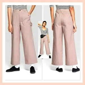 WILD FABLE $49 Wide Leg PINK SKATER STYLE JEANS Crop HIGH-RISE Carpenter ALL SZs - Picture 1 of 5