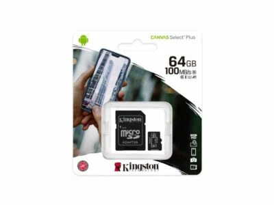 64GB MicroSD Class 10 Speicherkarte Micro SDXC Kingston SD Adapter max 100MB - Bild 1 von 3
