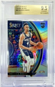 2017-18 Panini Select Concourse Rookie Silver Prizm Derrick White Spurs BGS 9.5