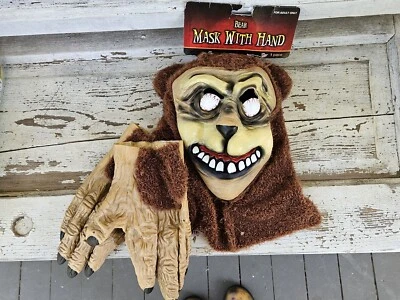 NUEVO NUEVO CON ETIQUETAS Máscara Espeluznante Oso de Miedo con Manos Dientes Patas Temporadas EE. UU. Foto 1 de 4