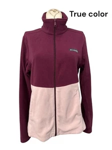 Columbia Sportswear Full Zip Color Block Fleece Jacket Womens Size S - Imagen 1 de 10