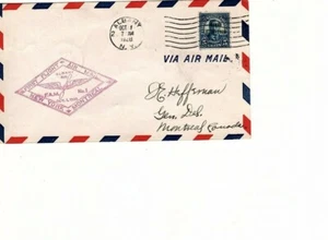 1928 ERSTFLUG FAM F1-1 NEW YORK NACH MONTREAL - USA #648 (mb17 - Bild 1 von 1