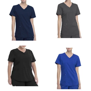 Scrubstar Premium Ultimate Mock Wrap V-Neck Scrub Short Sleeve Top Colors Varies - Picture 1 of 9