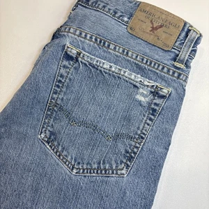 American Eagle Jeans Herren 30x30 blau distressed niedrig locker Baggy Fit Denim Freizeit - Bild 1 von 11