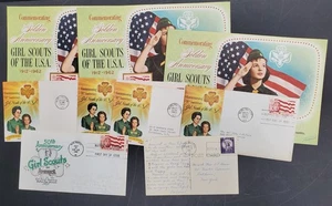 US Girl Scouts 50th Anniversary Collection, 1962 #1191 Copertine; 8 FDC + 1 PC - Foto 1 di 6