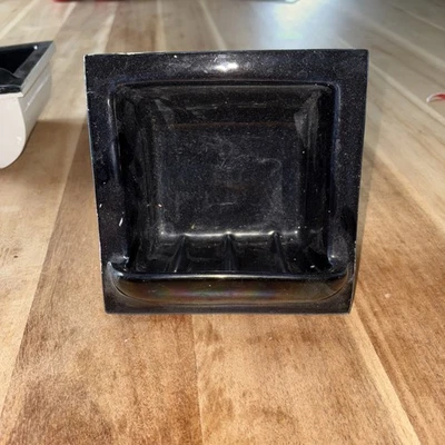 Vintage Black Recessed Ceramic Soap Dish Tray Niche Insert Shower or Sink - Image 1 of 4