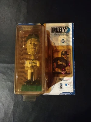 Figura Bobblehead Ichiro Suzuki MLB Play Makers cubierta superior 2001 nuevo paquete desgaste Foto 1 de 4