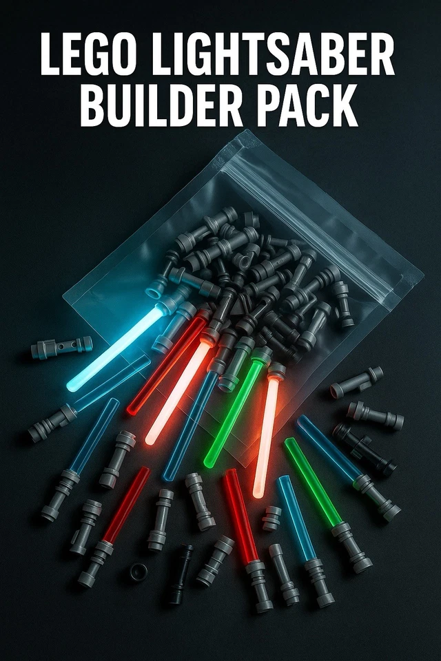 LEGO Star Wars Lightsaber Mystery Pack (10 Complete) Hilts & Blades – Authentic - Image 1 of 1