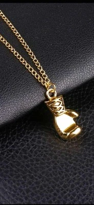 Boxing glove pendant charm and chain gold colour - Image 1 of 2