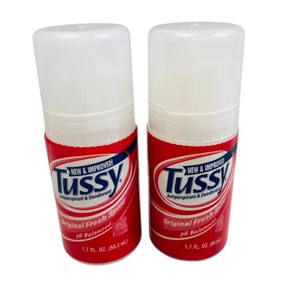Desodorante antitranspirante Tussy Roll-On original, especiarias frescas 1,70 oz (pacote com 2) - Imagem 1 de 2