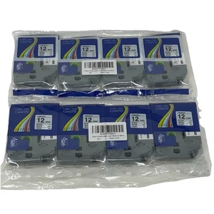 8 Pack For Brother P-Touch TZe-231 TZ-231 12mm Black on White label maker Tape - Picture 1 of 2