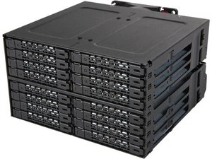 ICY DOCK ToughArmor MB516SP-B Rugged Full Metal 16 Bay 2.5" SAS/SATA SSD/HDD - Picture 1 of 5