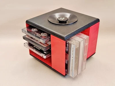 Audio Cassette Holder, Rotating Cassette Storage Stand Vintage USSR - Image 1 of 4