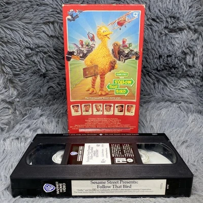 Sesame Street Follow That Bird Movie VHS Tape 1985 Big Bird 1st Original Release - Image 1 of 4