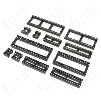 DIP Socket IC Sockets Connector Adapter Solder 6 8 14 16 18 20 24 28 32 40 Pin - Image 1 of 4