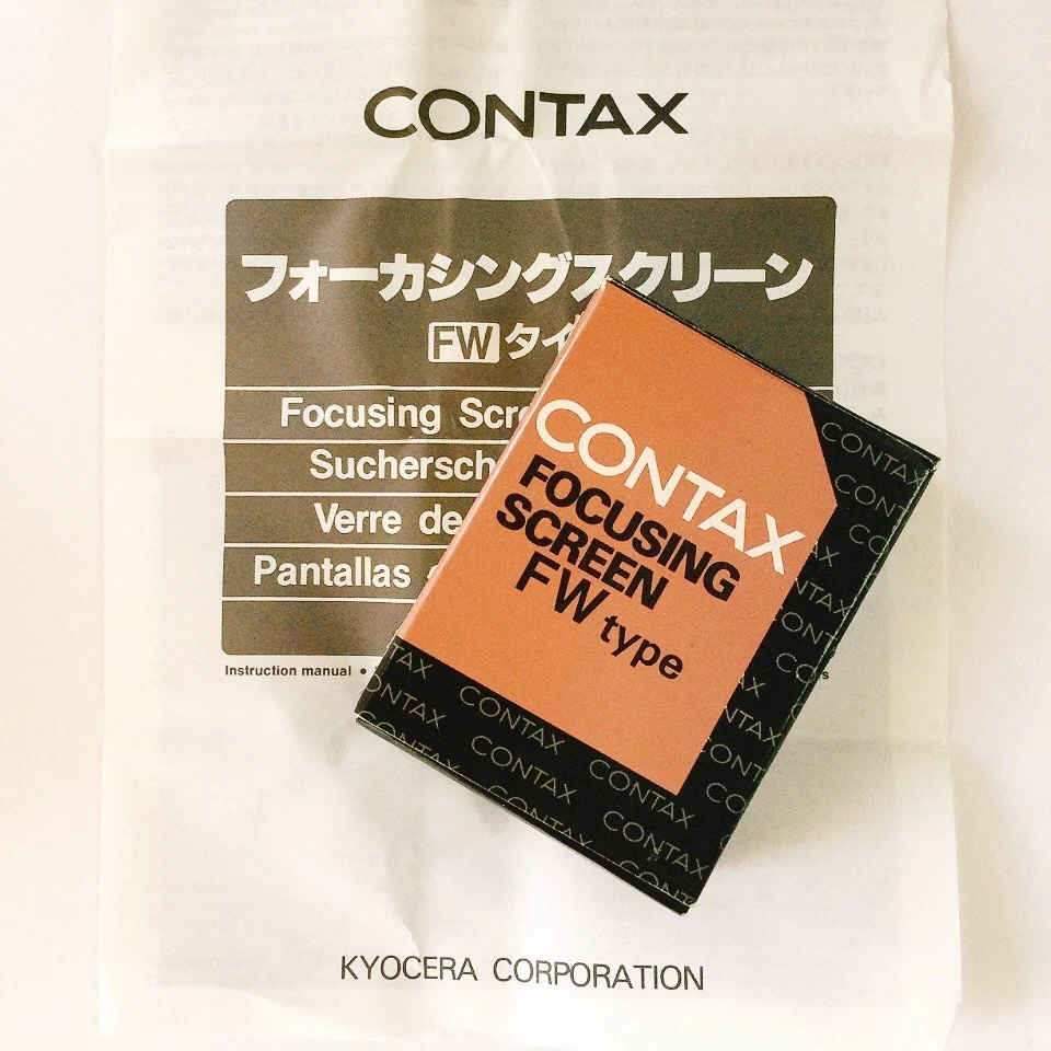 Pantalla de enfoque Contax tipo FW alfombrilla de rejilla FW-4 para RX RXII+ instrucciones en inglés Foto 1 de 4