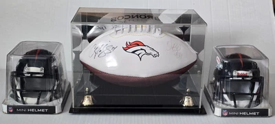 Denver Broncos Fútbol 2013 Firmado y 2 Mini Cascos Firmados Coleccionables Foto 1 de 4