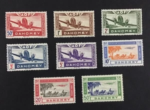 Dahomey. 1942 VF-XF MH Sc#C6-C13, Complete Set (W47) - Picture 1 of 2