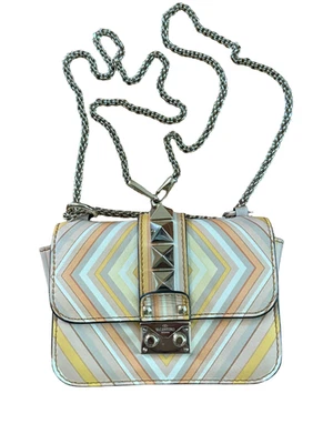 Valentino Garavani Rockstud Colorblock Glam Lock Flap Rainbow Mini Shoulder Bag - Image 1 of 4