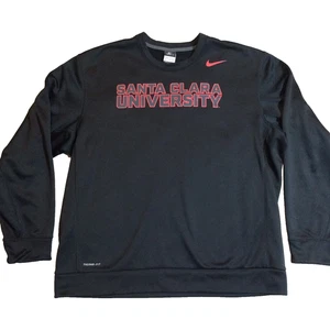 Nike Santa Clara Broncos Sweatshirt Men's Sz 2XL Black Therma-Fit Fleece Dri-Fit - Picture 1 of 14
