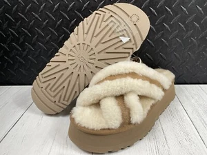 Größe 10-Damen-Hausschuhe UGG Disco Cross Slide Kastanie 1121550 NEU - Bild 1 von 11