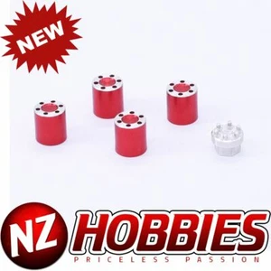NZH Aluminiumlegierung SCX24 Räder Mutter ROT 4tlg/Set mit Werkzeug # NZSCX24-72 - Bild 1 von 4