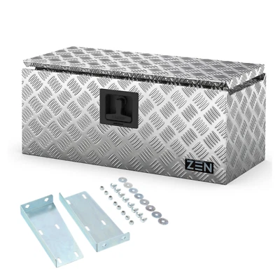 DAKEN Zen 78 Deichselkasten Alu Riffelblech 50x30x30 Staukiste +Stirnwand Halter - Bild 1 von 4